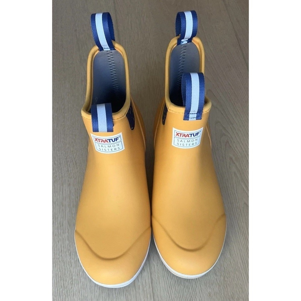 Xtratuff Women's Ankle Deck rain Boot Size 10 Yellow EUC 6" - Picture 6 of 9